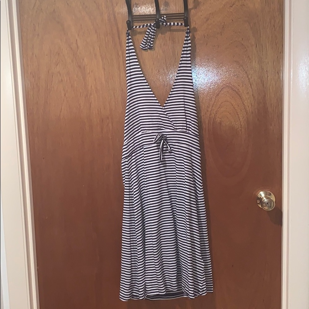 Venus Striped Halter Dress